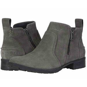 UGG Aureo Suede Side Zip Ankle Boots Olive Green Sz US 7.5/UK 5.5/UE 38.5